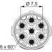 Вставки контактные M16-6 + PE     7.003.9611.01